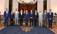  قابی از دیدار هیات‌های ایران و آژانس با السیسی
