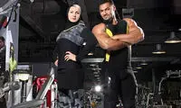 زور آزمایی دیدنی لیلا رجبی با بلند کردن همسرش
