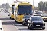  اسکورت عجیب اتوبوس النصر در مسیر ورزشگاه