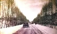 تصویر طولانی‌ترین خیابان تهران در سال ۱۳۱۶