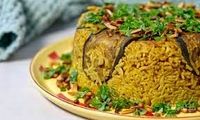 مقلوبه پلو با مرغ و بادمجان؛ خوشمزه و مجلسی