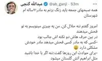 توییت عجیب عبدلله گنجی درباره مادرانِ مشکل‌دار!