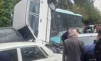 تصادف عجیبی که یک اتوبوس در تبریز رقم زد