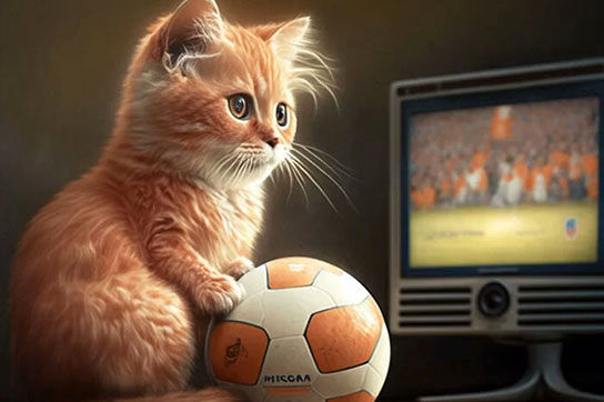 این گربه تا آخر عمرش دیگر فوتبال نمی‌بیند