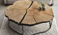 نحوه درست کردن یک میز زیبا با استفاده از تنه قدیمی درخت