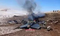 اولین عکس از هواپیمای نظامی سقوط کرده در همدان