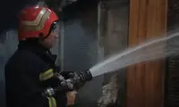 تصاویر اولیه از حریق انبار الماس شرق مشهد