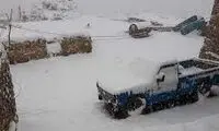 بارش بد موقع برف در مناطق زلزله زده خوی