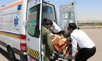 واژگونی هولناک یک مینی‌بوس در جاده اهر