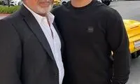 عکس تازه منتشر شده از داریوش اقبالی و پسرش