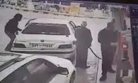 لحظه هولناک زیر گرفتن یک کارگر در پمپ بنزین