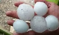 ویدئو عجیب از بارش تگرگ تخم‌مرغی در مشهد