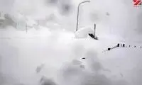 تصاویر آخرالزمانی از برف و کولاک در زنجان