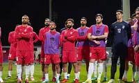 پوستر ساده تیم ملی ایران برای جدال با فلسطین