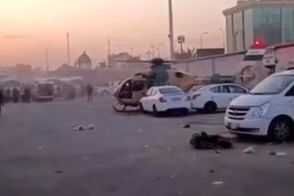 فرود اضطراری بالگرد امنیتی در شهر کربلا