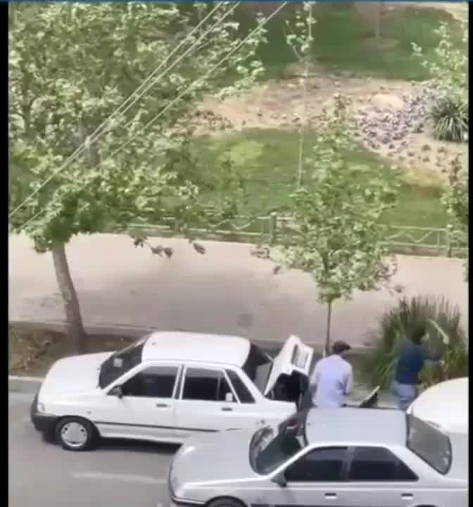 لحظاتی از سرقت عجیب خودرو در روز روشن