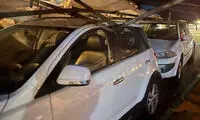  سقوط داربست بر روی ۵ خودرو در تهران