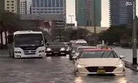 وضعیت آخرالزمانیِ خیابان‌های دبی بعد از سیل