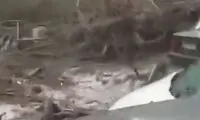 ‏لحظات دلهره‌آور ورود سیل به فیروزکوه