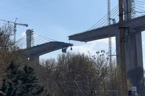 عکس واضح از موشکی که به پل B1 کرج شلیک شد