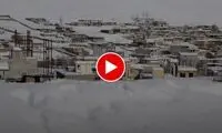 مدفون شدن یک پاترول زیر بارش برف در کوهرنگ