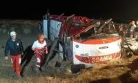 واژگونی‌ مرگبار اتوبوس زائران کربلا در سنندج