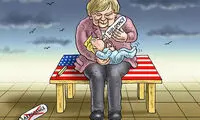 کاریکاتور : پشت پرده دیدار مرکل و ترامپ!