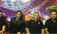 بازیکنان و پیشکسوتان پرسپولیس در مراسم عزاداری