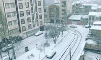 بارش برف ۶ سانتیمتری در سرعین اردبیل