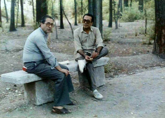 عباس کیارستمی و احمدرضا احمدی در یک قاب