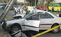 دو کشته در پی برخورد پژو با تیر چراغ برق