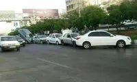 تصادف زنجیره ای 17 خودرو در گرگان
