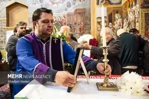 تصاویری از تشییع اولین شهید ارامنه در کلیسا
