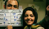 عکس‌:  صابر ابر و نازنین بیاتی در یک فیلم