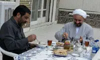 میز صبحانه ضرغامی و حجت السلام نقویان