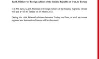 مقصد سفر بعدی ظریف مشخص شد