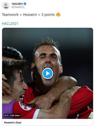 واکنش صفحه رسمی AFC به گلزنی سیدجلال