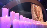 مهتاب کرامتی در مراسم فیلم خاکسپاری ماندلا