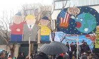 ترامپ، کنار «پت و مت» در راهپیمایی تهران