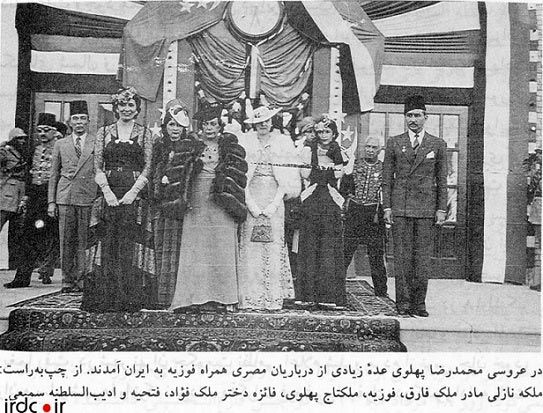 عکسی از عروسی محمدرضا پهلوی و فوزیه