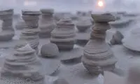 هنرنمایی باد با شن و ماسه +عکس