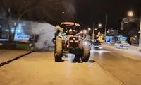 جوانان روانسری ضدعفونی این شهر را آغاز کردند