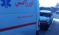 برخور کامیونت و پراید حادثه ساز شد