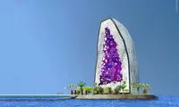 طراحی هتلی به شکل یاقوت بنفش +عکس