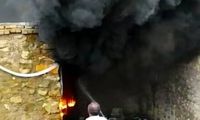 سوختن منزل مسکونی بر اثر صاعقه در مارگون