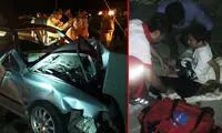 تصادف سمند با اتوبوس، یک خانم فوت شد