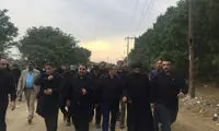 محسن هاشمی در مسیر نجف به کربلا