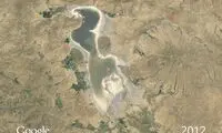 تصویر متحرک: مرگ تدریجی دریاچه ارومیه...