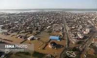 تصاویر هوایی از مناطق سیل زده در گلستان