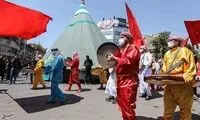 خیمه سوزان ظهر عاشورا در چهار راه گلوبندک
